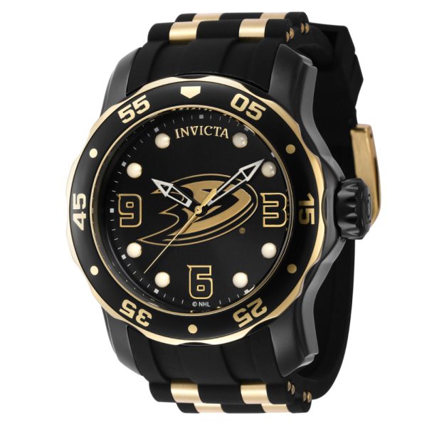 ectq61324_gz_vni_0 jpg - Relgio masculino Invicta NHL Anaheim Ducks 48mm, ouro e preto. Modelo ZG 42316.