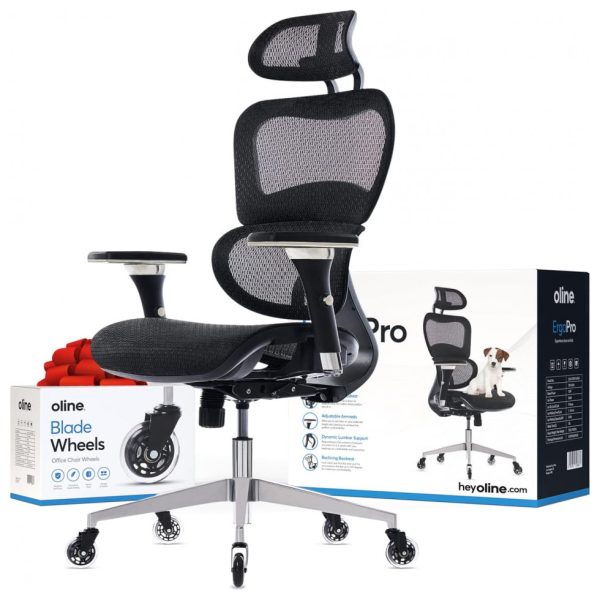 ectq63cptbk90b_0 jpg - Oline ErgoPro Cadeira de Escritório Ergonômica Giratória e Ajustável com Apoio 4D, Branca