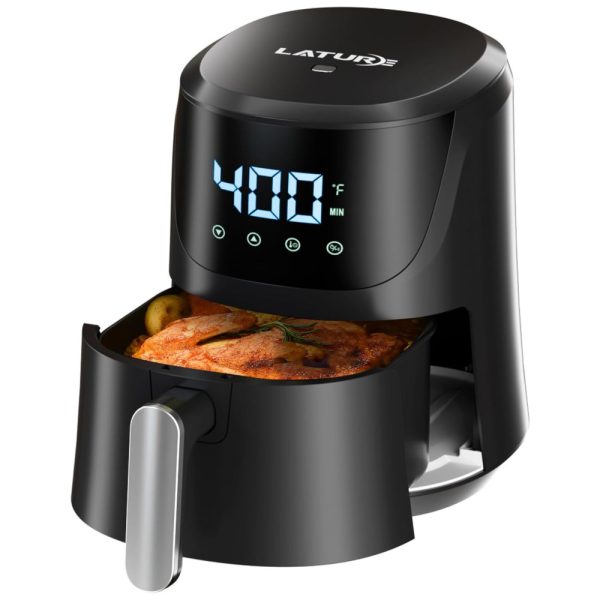 ectq67nx11v90b_0 jpg - Fritadeira Elétrica AirFryer 4.2L de Capacidade e Painel de Controle Digital e Temperatura Ajustável, 110v, LATURE, Preto