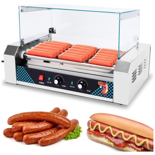 ectq6bs7mqfc0b_0-1 jpg - Máquina de Cachorro Quente até 24 Salsichas com Controle de Temperatura Dupla, Capa Protetora Contra Poeira, Prateleira Removível e Bandeja de Gotejamento, 110V 910W, Fredeer, Prata