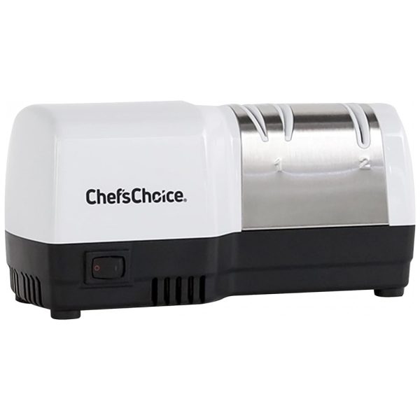 ectq6iuls9300b_0 jpg - Afiador Elétrico para Facas Retas e Serrilhadas com 2 Estágios, Branca, 110v, CHEFSCHOICE 0220100, Branco