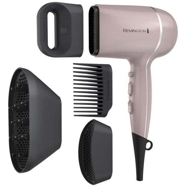 ectq6j2v1xb80b_0 jpg - Secador de Cabelo Profissional com 2 Velocidades e 3 Temperaturas, 1875W, 110v, REMINGTON D20A10, Rosa