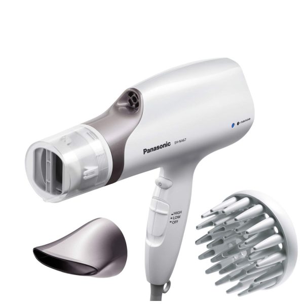 ectq6rhl2kr80b_0 jpg - Secador de Cabelo Profissional com 3 Velocidades e 2 Temperaturas, 110v, PANASONIC EH NA67 W, Branco