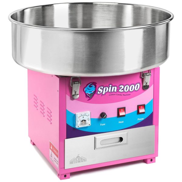 ectq6ur0h4n10b_0 jpg - Máquina de Algodão Doce, Aço Inoxidável, 950W, 110v, OLDE MIDWAY CON COT SP2000, Rosa