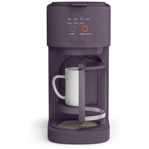 ectq6xwdgpzc0b_0 jpg - Cafeteira 2 em 1 Compacta e Versátil, Prepara Café em 3 Tamanhos de Jarras e Copos, 110V 1200W, Bella VersaBrew, Ameixa