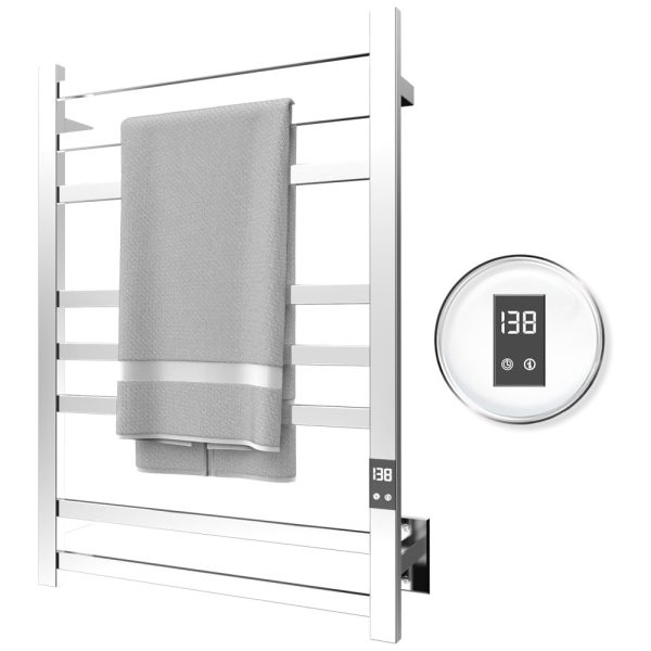 ectq73pnpktc0b_0 jpg - Aquecedor de Toalhas 8 barras, Aquecimento Rápido, Timer com Desligamento Automático, Painel LED, Aço Inox 304 Polido, Opções de Instalação,PeakTrivol