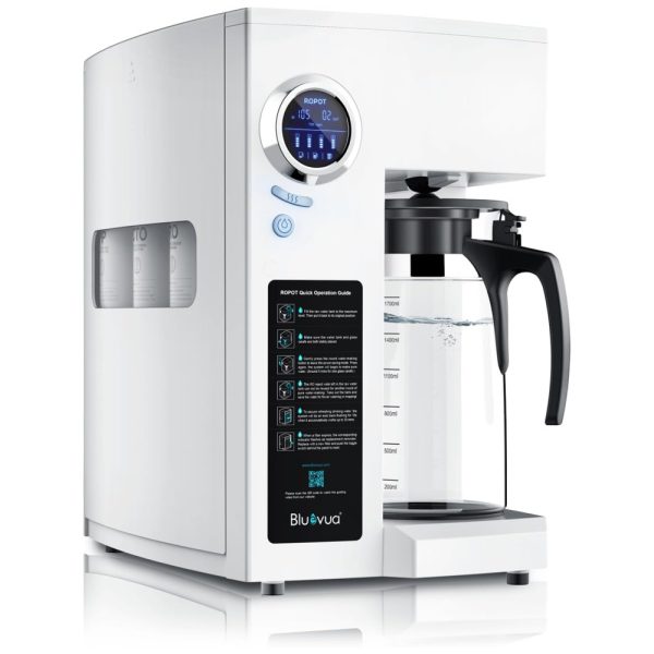 ectq776kdrk90b_0 jpg - Filtro de Água de Bancada sem Instalação 1,7L com Sistema de Osmose Reversa de 4 Estágios e Filtragem RO, 110V Bluevua RO100ROPOT, Branco