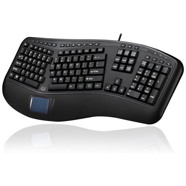 ectq7d4gmv170b_0-2 jpg - Teclado Ergonômico Dividido Sem Fio Recarregável Reduz a Tensão das Mãos com Touchpad Embutido, ADESSO AKB 450UB, Preto