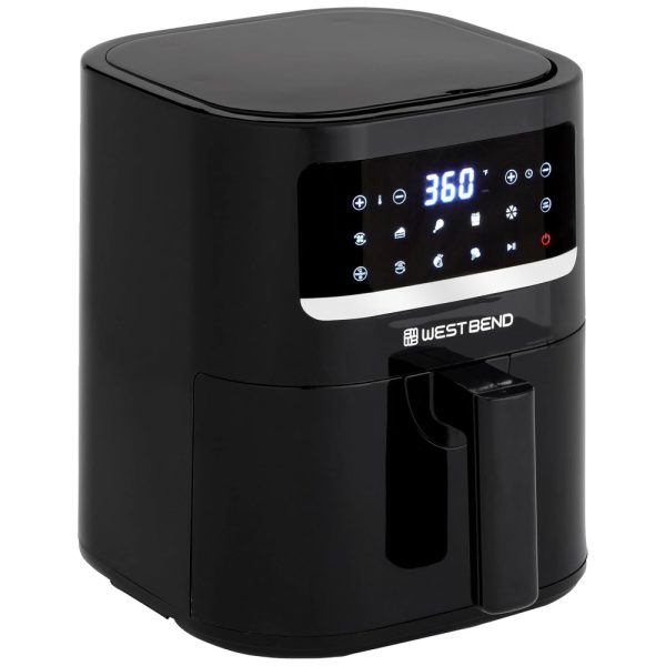 ectq7lbryrgc0b_0 jpg - Fritadeira Elétrica Airfryer 4,7L com Controle Digital, 10 Predefinições de Cozimento e Cesta Antiaderente, 110V 1500W, West Bend, Preta