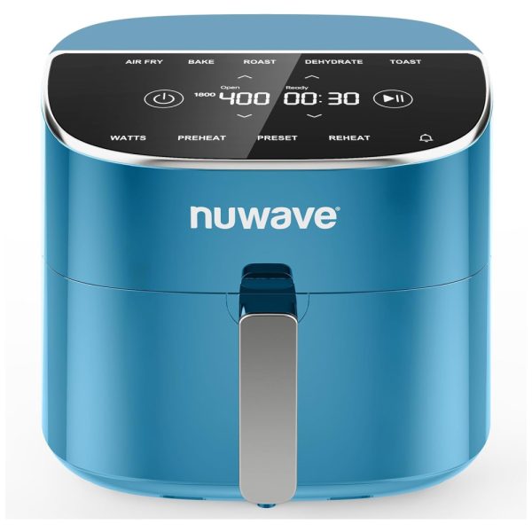 ectq7njf6svc0b_0 jpg - Fritadeira Elétrica Air Fryer 7.5L com Tela Digital, Livre de PFAS, 100 Predefinições e 50 Memória, 110V 1800W, Nuwave, Azul