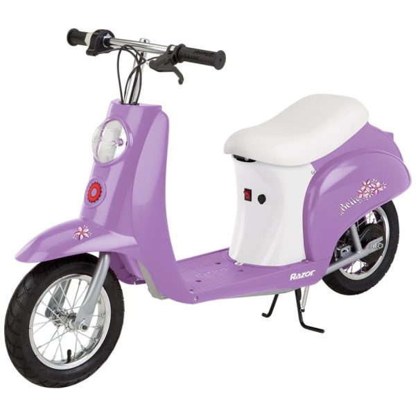 ectq7wjhbp470b_0 jpg - Moto Elétrica Infantil Vespa a Bateria 24V até 24 km, h com Sons e Luzes, Idade Rec 13 Anos, Razor, Branca