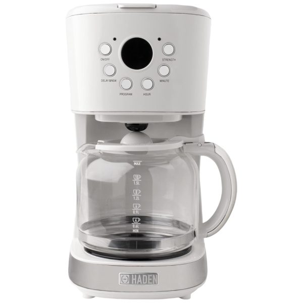 ectq7xj2cb790b_0 jpg - Cafeteira Elétrica Programável Retro, Capacidade 1.5L, Aço Inox, Branca, 110v, HADEN 75061, Branco