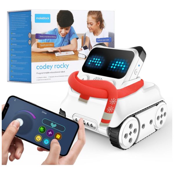 ectq7zn8hgc70b_0 jpg - Robô de Programação Educativo com Controle via APP para Crianças de 6 Anos ou Mais, MAKEBLOCK, Branco