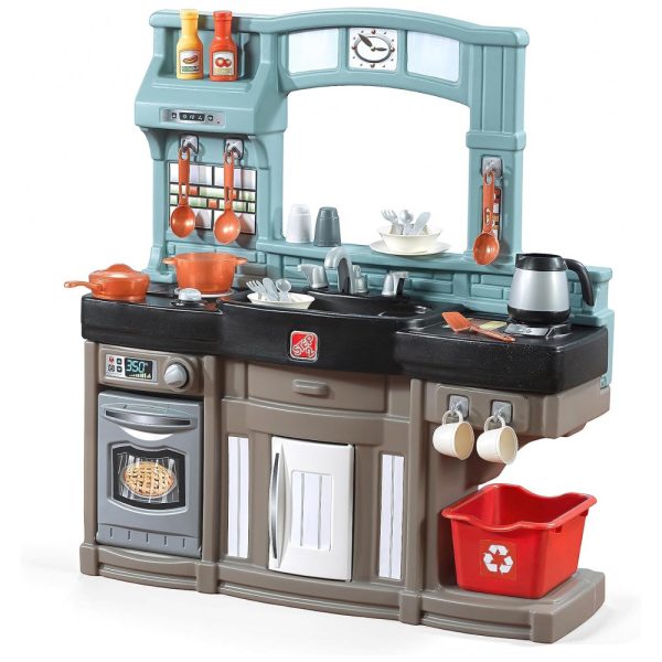 ectq8160hpx00b_0 jpg - Cozinha de Brinquedo Realista com 25 Peças para Crianças de 3 Anos ou Mais, Step2, Azul