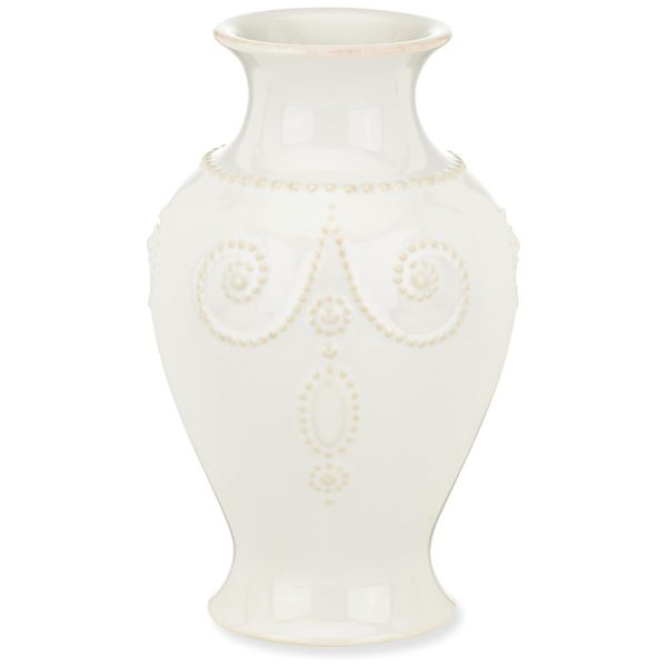 ectq82bhic610b_0 jpg - Vaso de 20 cm em Cerâmica Stoneware, Lenox French Perle, Branco