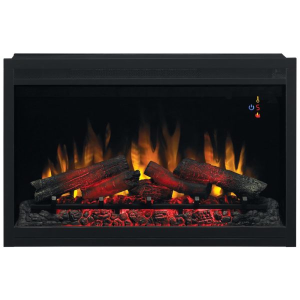 ectq877bl2400b_0 jpg - Lareira Elétrica de Embutir A60x91L cm com Controle Remoto Multifuncional, Termostato e 5 Opções de Brilho, 110V, ClassicFlame, Preta