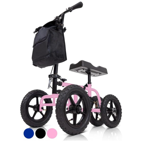 ectq8781cvj70b_0 jpg - Andador 4 Rodas com Cesta e Apoio para Joelho Ideal para Lesões no Pé, VIVE MOBILITY, Rosa