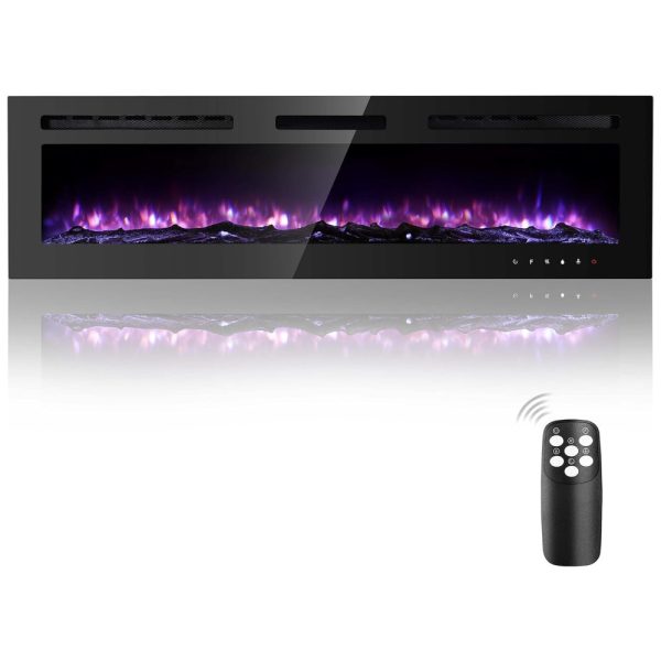 ectq8c95d2h90b_0-1 jpg - Lareira Elétrica de Embutir A43x152L Digital, Luz LED, Chama Ajustável e Temporizador, 1500W, 110v, HOMAJOR, Preto