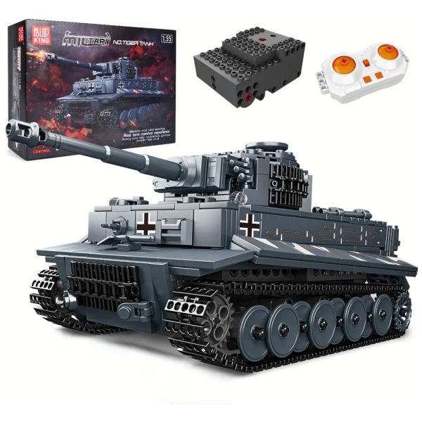 ectq8ty52s9b0b_0 jpg - Kit de Construção Tanque Tiger 20014 com 800 Peças e Controle Remoto para Crianças e Adultos, Mould King, Cinza