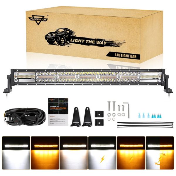 ectq8vtl52190b_0 jpg - Barra LED Offroad com 18000 Lúmens e 2 Cores de Luz, 180W, Auxbeam, Preto