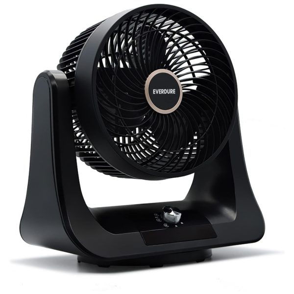 ectq8ylwk7jb0b_0 jpg - Ventilador de Mesa com 3 Velocidades, Fluxo de Ar Direcionado e Baixo Ruído Perfeito para Quarto, Sala e Escritório, 110V 18W, Everdure ED9GB, Preto