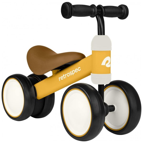 ectq92brpy490b_0 jpg - Bicicleta sem Pedal Infantil com 4 Rodas para Crianças de 1 a 4 Anos, Amarela, RETROSPEC 4507, Amarelo