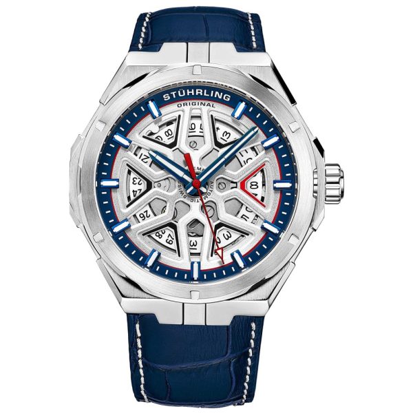 ectq93hx3k180b_0 jpg - Relógio Masculino Automático, Resistente 50m, Marinho, STUHRLING 379.02, Azul Escuro