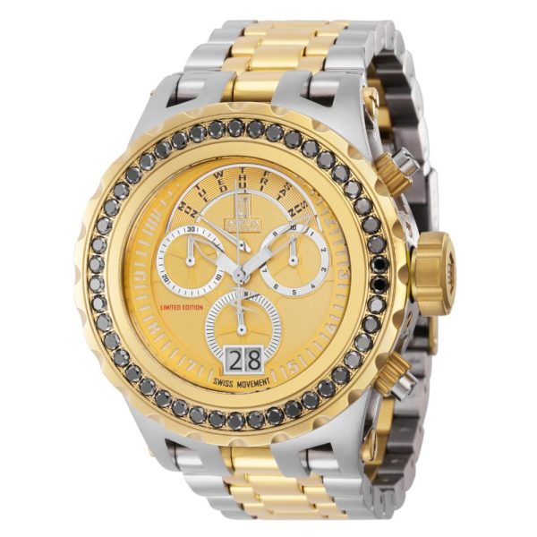 ectq94934_cia_vni_0 jpg - Caixa aberta Jason Taylor 0,19 quilates diamante suíço Ronda 8040.N calibre relógio masculino 52 mm. Ouro. Aço