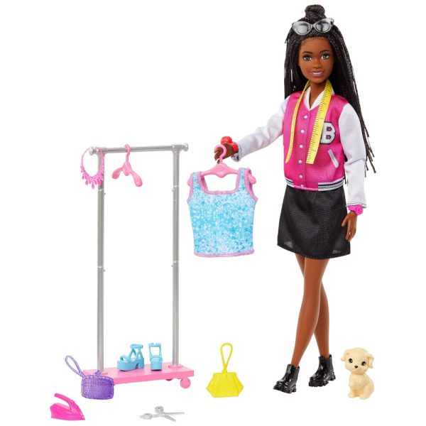 ectq94slsjlb0b_0 jpg - Boneca Barbie Estilista com 14 Acessórios Incluindo Bolsas e Cachorrinho, Rosa