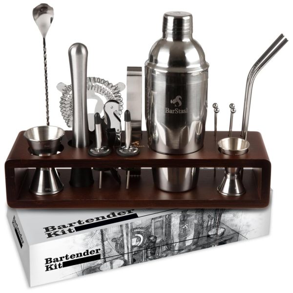 ectq9fp94sv70b_0 jpg - Kit Bn Profissional 17 Peças em Aço Inoxidável com Suporte e Livro de Receitas, BARSTASH, Prateado
