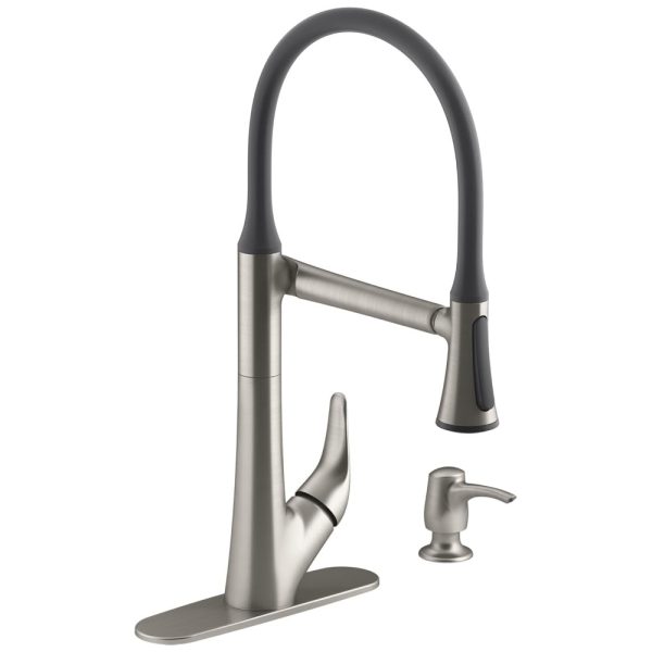 ectq9pmv5sb70b_0 jpg - Torneira Cozinha com Pulverizador Pull Down Sprai, Dispensador de Sabão e Braço Articulado, KOHLER R77764 SD VS Arise, Inoxidável Vibrante