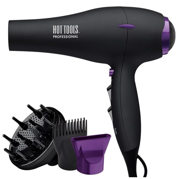 ectqadn03q000b_0 jpg - Secador de Cabelo Profissional com 3 Acessórios, 110v, HOT TOOLS 1043, Preto