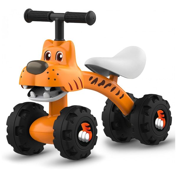 ectqb46p5ml90b_0-1 jpg - Bicicleta sem Pedal Infantil Tigre com 4 Rodas para Crianças de 1 a 4 Anos, YGJT, Laranja