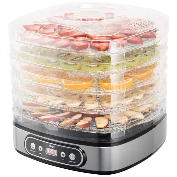 ectqbhrxdj480b_0 jpg - Desidratador de Alimentos Rosewill RHFD 19001, 5 Bandejas, Prata e Transparente