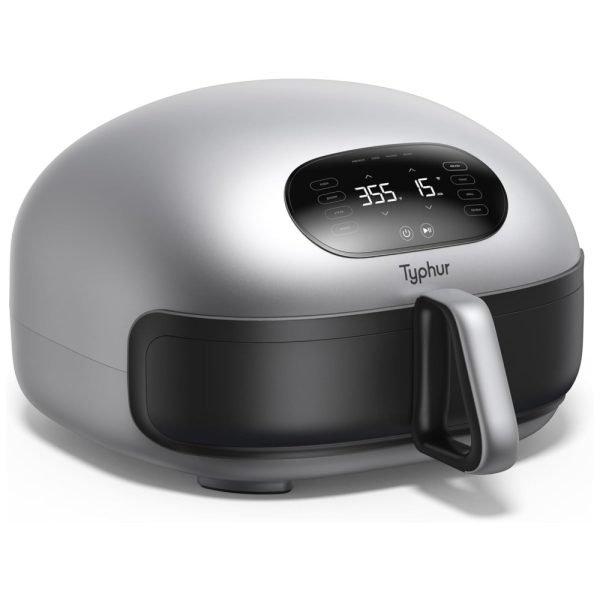 ectqbk6y6pkc0b_0 jpg - Fritadeira Elétrica Airfryer 5L Inteligente com Auto Limpeza e Cesta para Lava Louça, 110V 1750W, Typhur, Prata