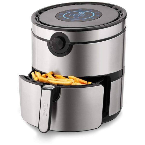 ectqblp8g3280b_0 jpg - Air Fryer 6 Litros com 8 Programas e Controle Digital, 1700W 110V, Dash, Prata