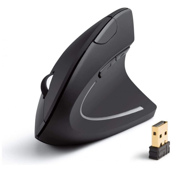 ectqcmtnfib00b_0 jpg - Mouse Ergonômico Vertical Óptico sem Fio Reduz a Tensão do Pulso Multifunções, 800, 1600 DPI, ANKER AK 98ANWVM UBA, Preto