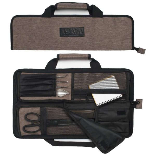 ectqcw1lvgh80b_0 jpg - Estojo, Bolsa Portátil para Facas com 20 Slots, Facas não Incluídas, ASAYA, Marrom
