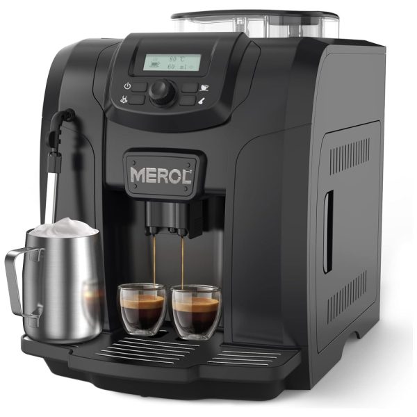 ectqcxrzhdw90b_0 jpg - Cafeteira Elétrica Programável ME 715 Expresso 19 Bar com Vaporizador e Moedor de Café, 1400W, 110v, MEROL, Preto