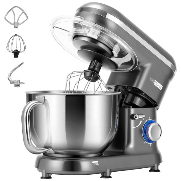 ectqcym5yb680b_0 jpg - VIVOHOME Batedeira, Mixer, 650W 6 Velocidades 6L Cinza 110V