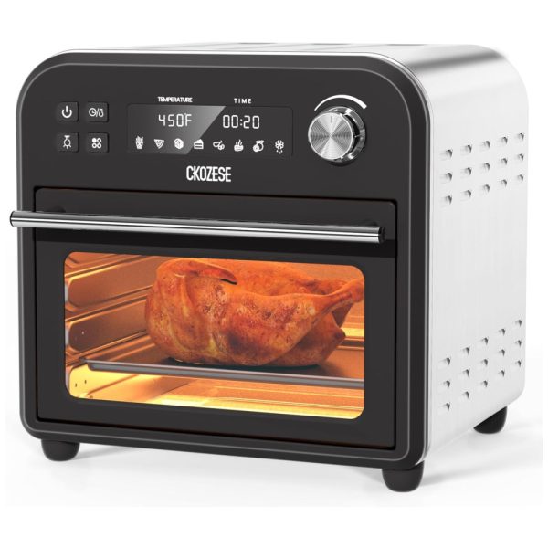 ectqd3h5ynlc0b_0 jpg - Forno Elétrico de Bancada 8 em 1, 13L com Painel Digital, com Função Air Fryer, Controle de Temperatura, 110V 1250W, CKOZESE FM1053, Preto e Prata