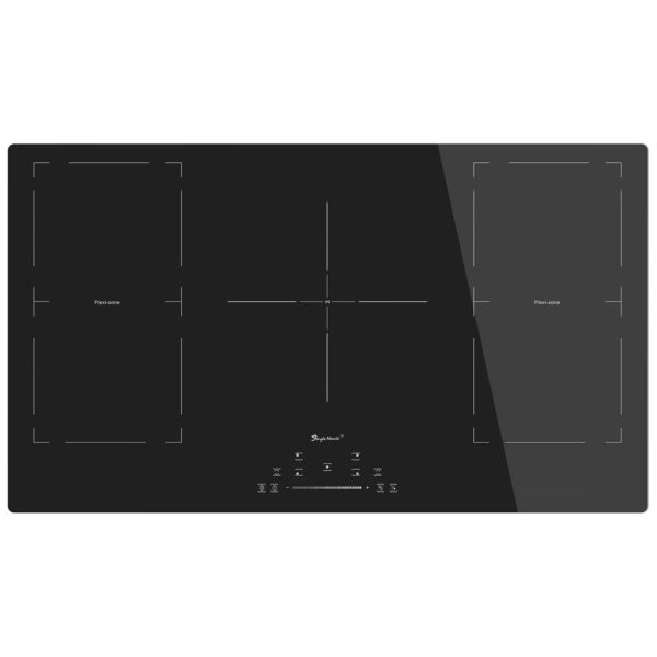 ectqd3xssbh90b_0 jpg - Cooktop Elétrico de Indução para Embutir 36 91CM com 5 Queimadores e 9 Níveis de Potência, 220V 9000W, Singlehomie IXFD905, Preto