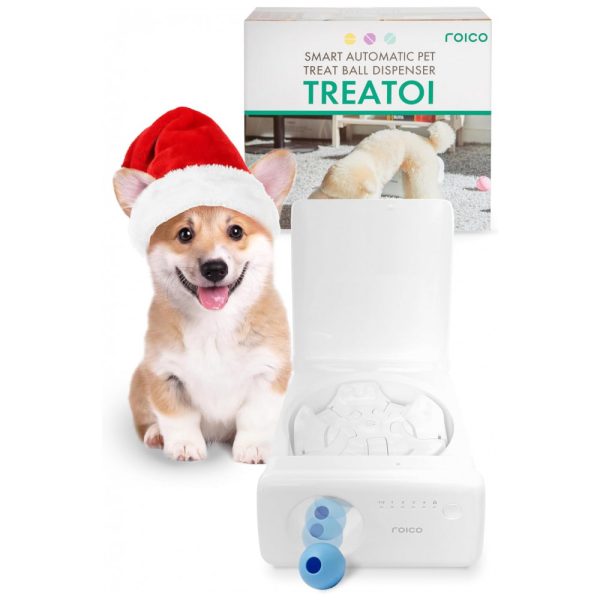 ectqd44y7h590b_0 jpg - Distribuidor Automático de brinquedos e Petiscos para Cães e Gatos, ROICO, Branco