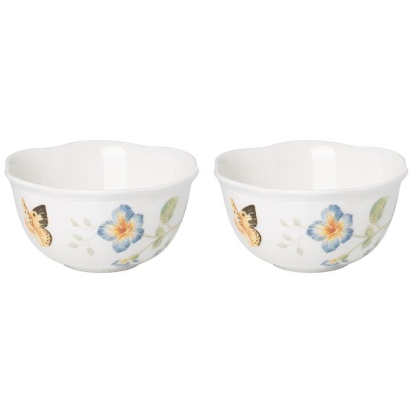 ectqd4615pt80b_0-1 jpg - Conjunto de Tigelas 270mL com 2 Peças, Material de Porcelana e Formato Redondo, Lenox 890914, Branco Colorido