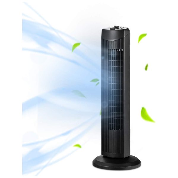 ectqd8prvyy80b_0 jpg - Ventilador de Torre Oscilante com 3 Velocidades, 110V 35W, GOFLAME, Preto