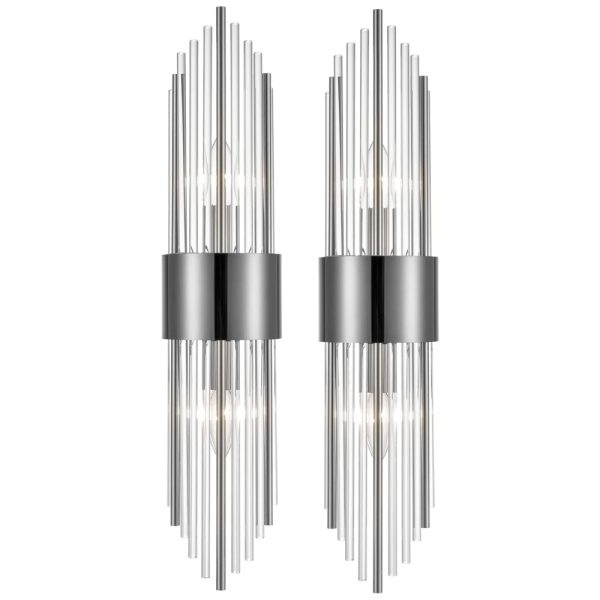 ectqd8zkkm990b_0 jpg - Conjunto de Luminária de Parede em Cristal de Vidro Transparente com 2 Peças, Transmissão de Luz Suave e Uniforme, 110V SHAWNKEY, Prata e Preto