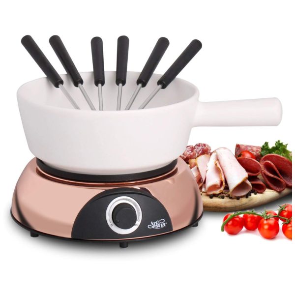 ectqdb7hspx60b_0-1 jpg - Artestia Panela de Fondue Elétrica, 1.9L, 6 Garfos, 1500W, 110V, Rose Gold