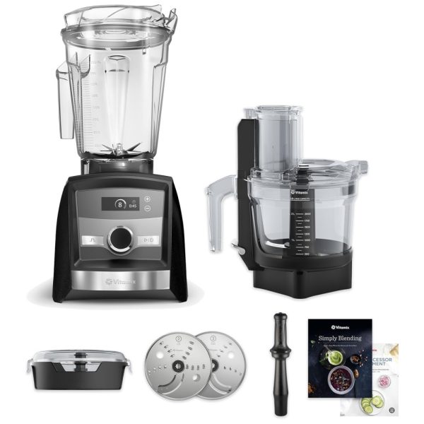 ectqdbbllx7c0b_0-1 jpg - Liquidificador e Processador de Alimentos 1,8L com 10 Velocidades e Lâminas em Aço Inoxidável, 110V 1500W, Vitamix Ascent Series A3300, Preto