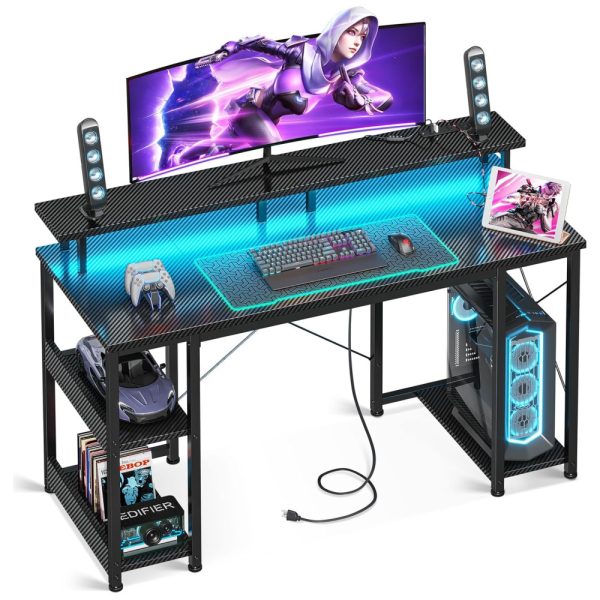 ectqdmykvdxc0b_0 jpg - Mesa Gamer ,Tomadas Elétricas e Luzes LED. Suporte p Monitor e Jogos. ODK