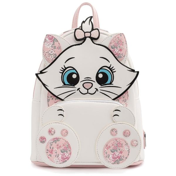 ectqdpgklcz80b_0 jpg - Mochila Escolar Infantil Loungefly Disney Marie Floral para Crianças a Partir de 12 Anos, Branca